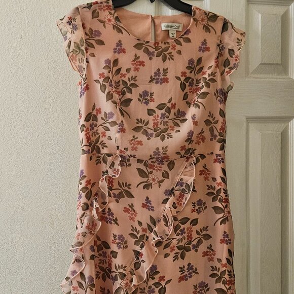 Coldwater Creek Boho Special occasion Romantic floral tier ruffle dress 10P - Picture 5 of 7